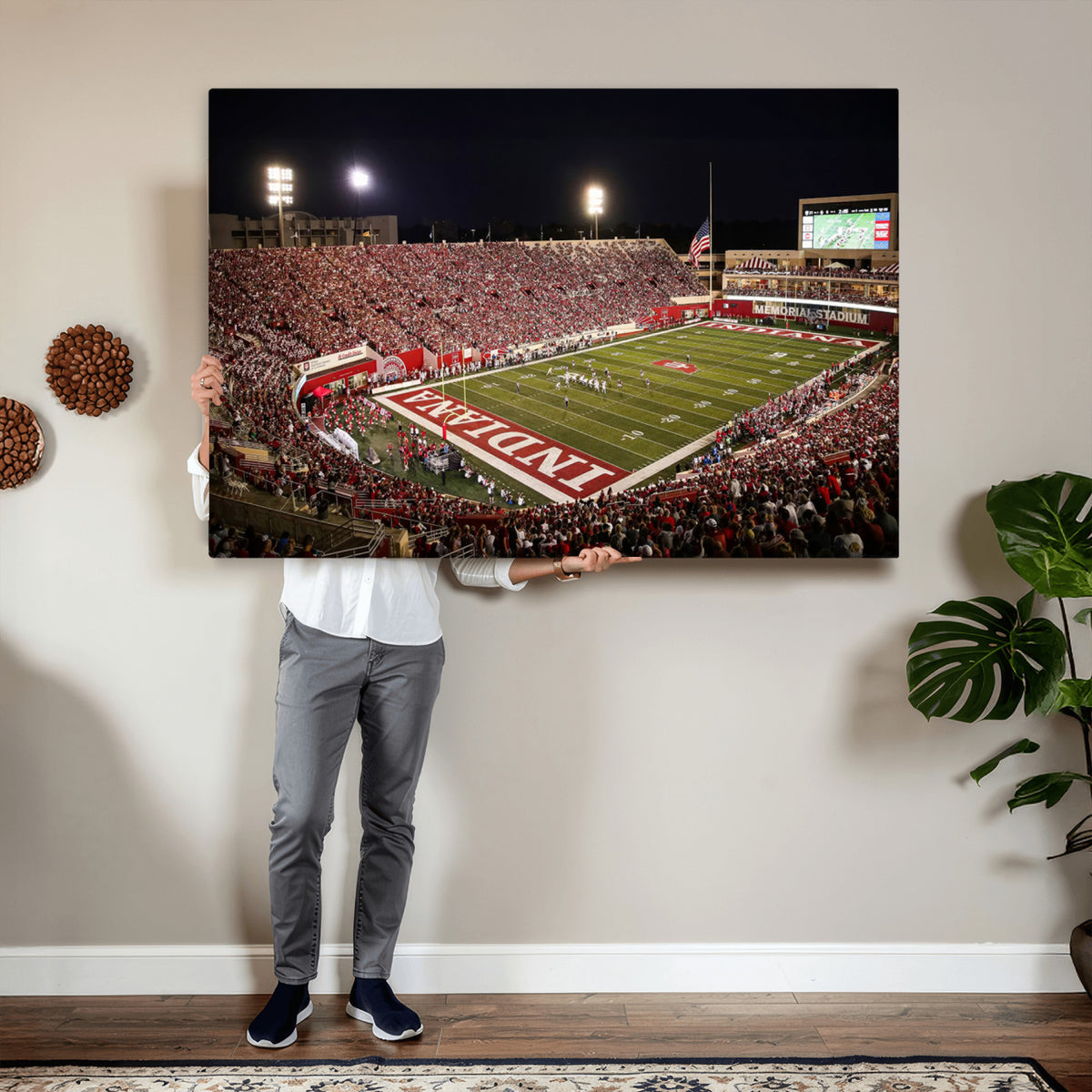 82748-MGV-CV-36X24 - Indiana University Hoosiers Football Team Print Canvas
