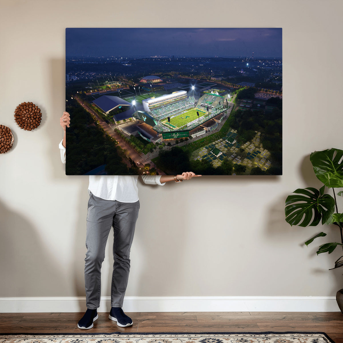 27554-MGV-CV-36X24 - The University of South Florida Bulls Football Team Print