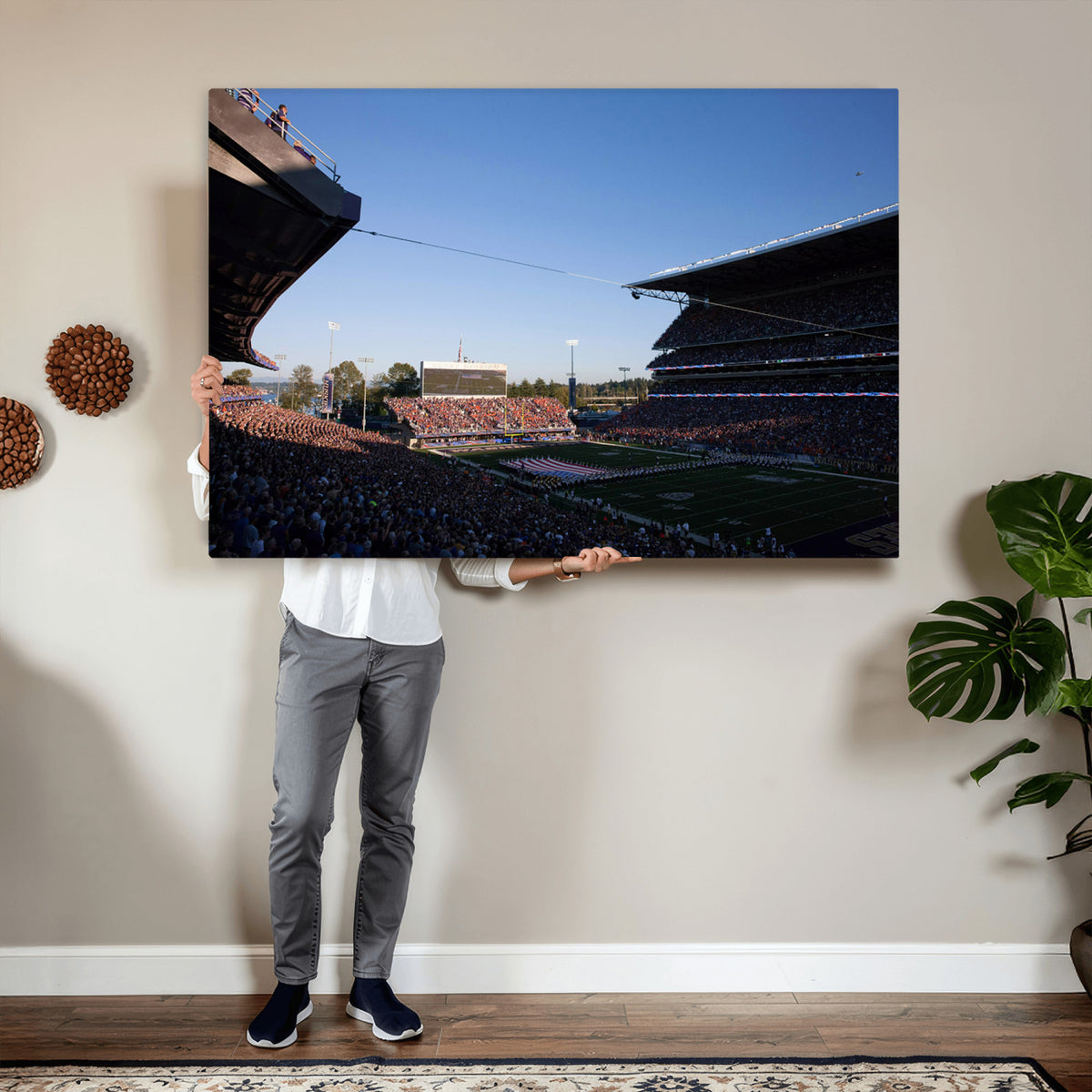 55028-MGV-CV-36X24 - The University of Washington Huskies Football Team Print