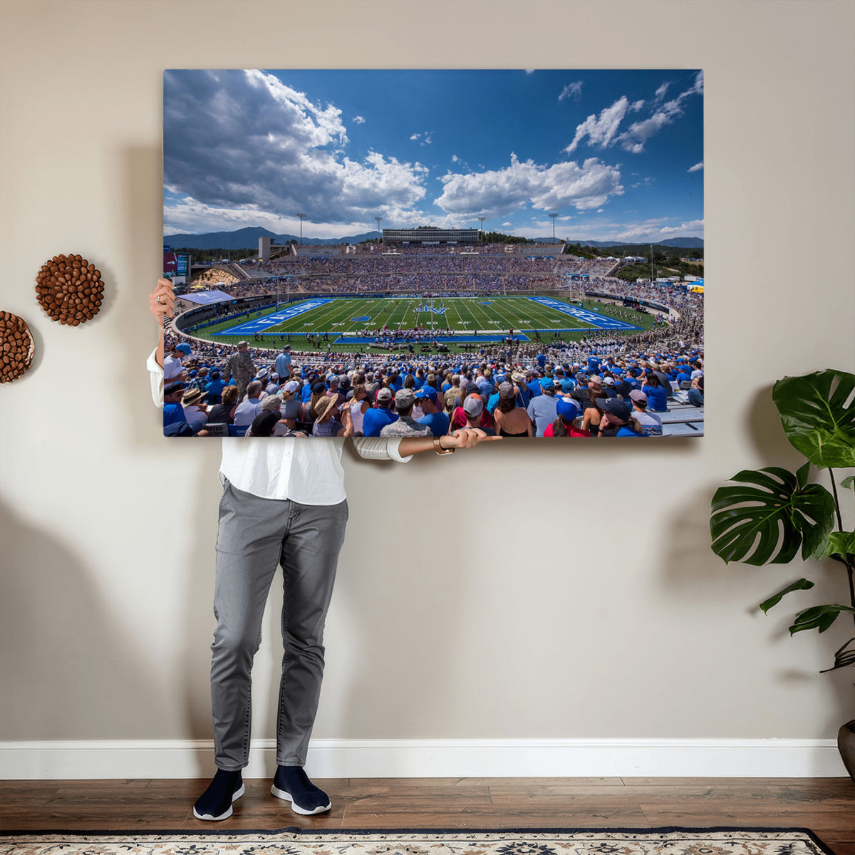 59281-MGV-CV-36X24 - Air Force Falcons Football Team Print, Colorado Springs