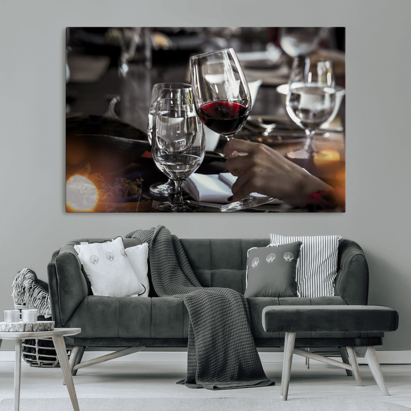 MGV-CV-36X24 - Red Wine and Glass Canvas Print