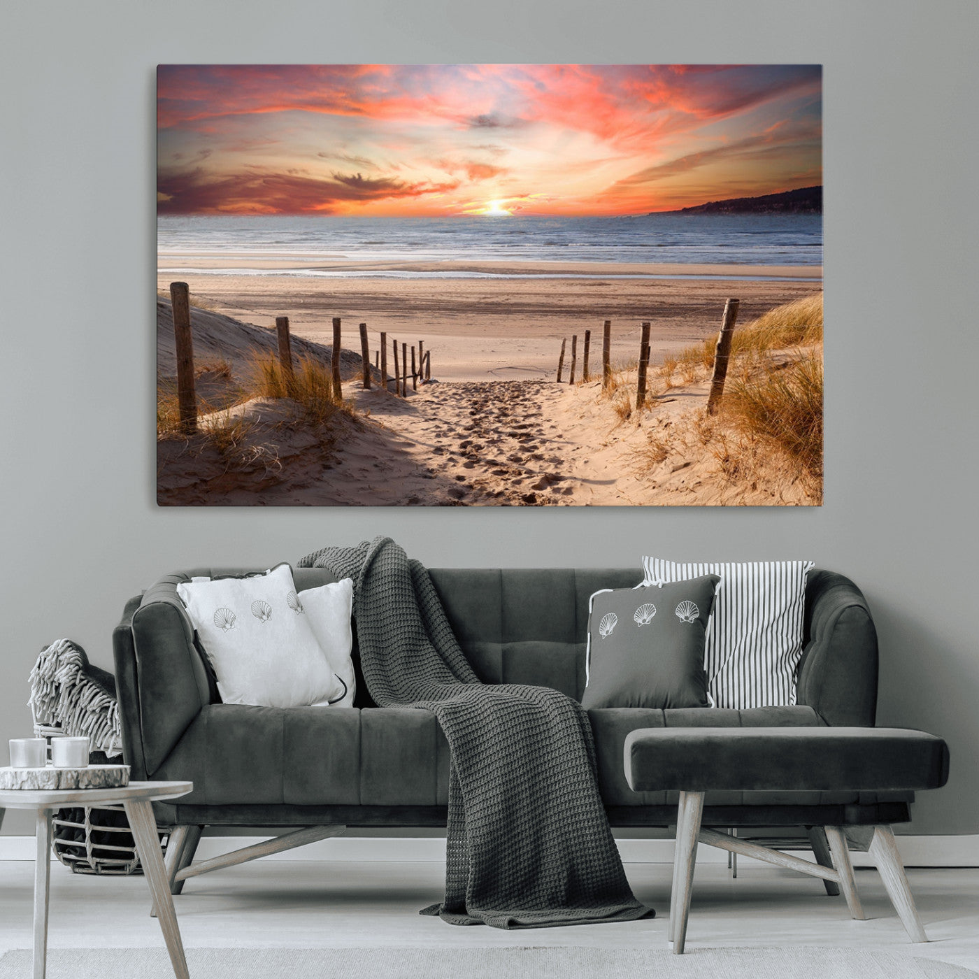 MGV-CV-36X24 - Sunset on the Sea Wall Art Canvas Print