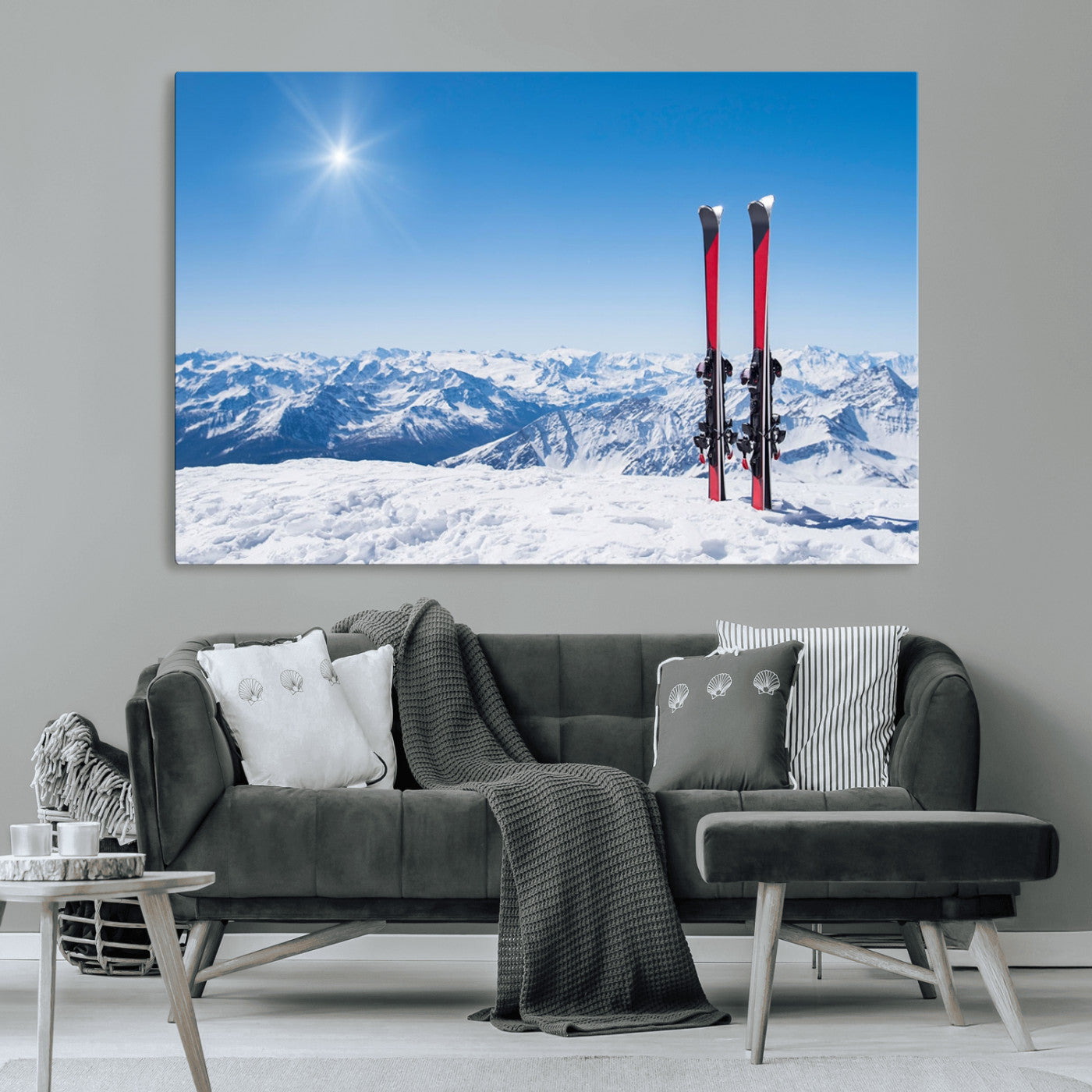 MGV-CV-36X24 - Ski Season Snow Wall Art Canvas Print