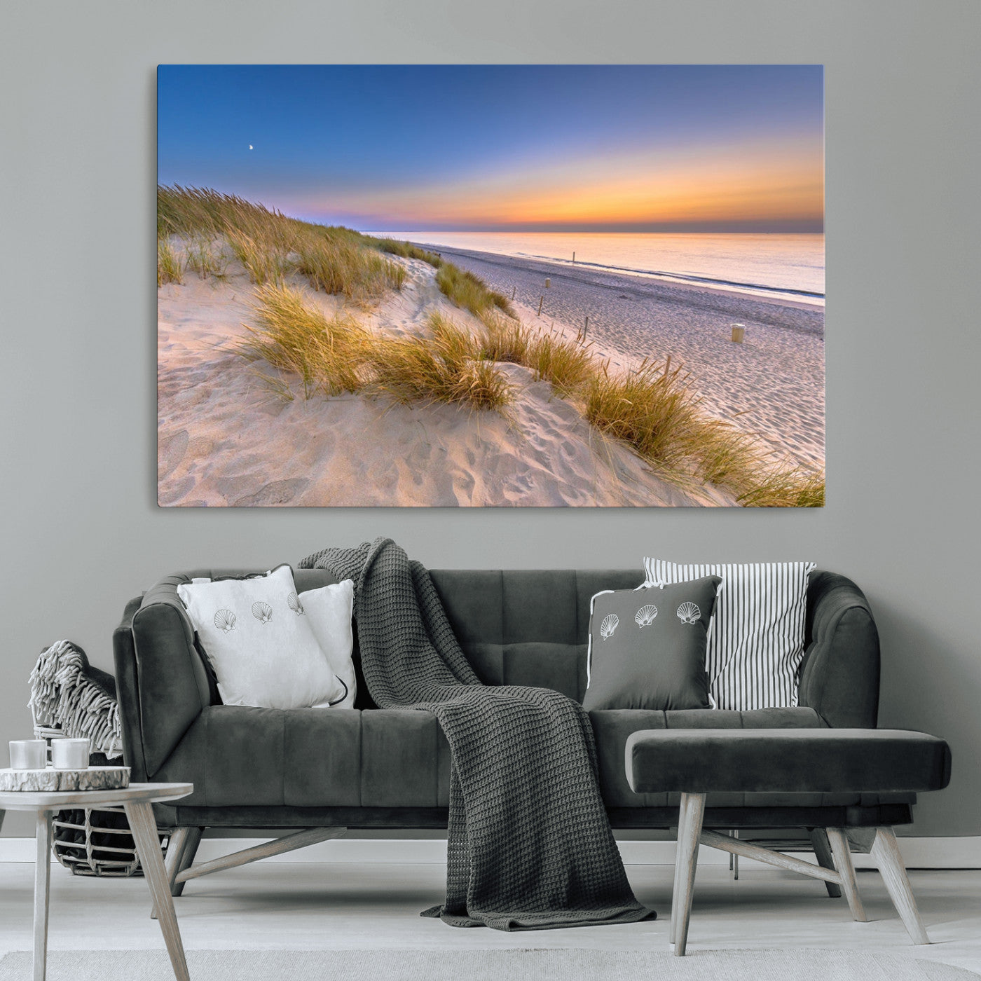 MGV-CV-36X24 - Sunrise On The Beach Wall Art Canvas Print