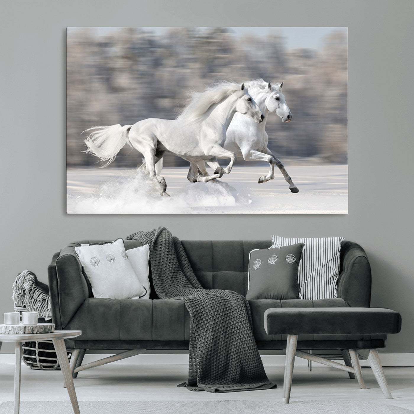 MGV-CV-36X24 - All The White Horses Wall Art Canvas Print