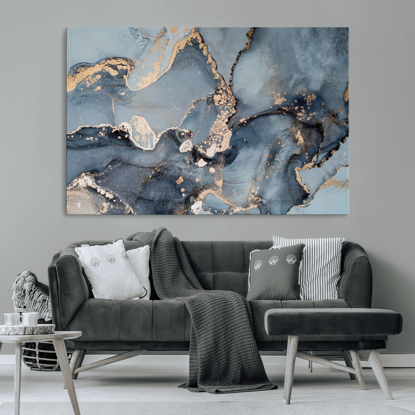 MGV-CV-36X24 - Multipanel Marble Fluid Effect Wall Art Abstract Canvas Wall Art Print