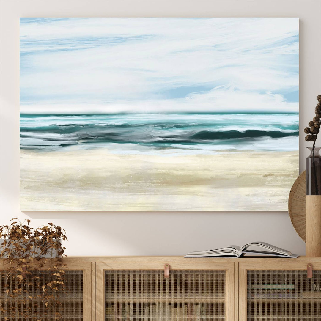 Ocean Abstract Wall Art Canvas Print.