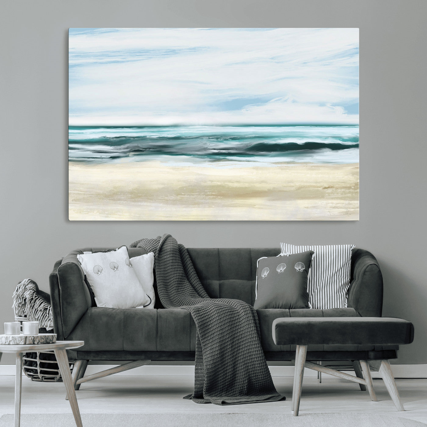 MGV-CV-36X24 - Ocean Abstract Wall Art Canvas Print