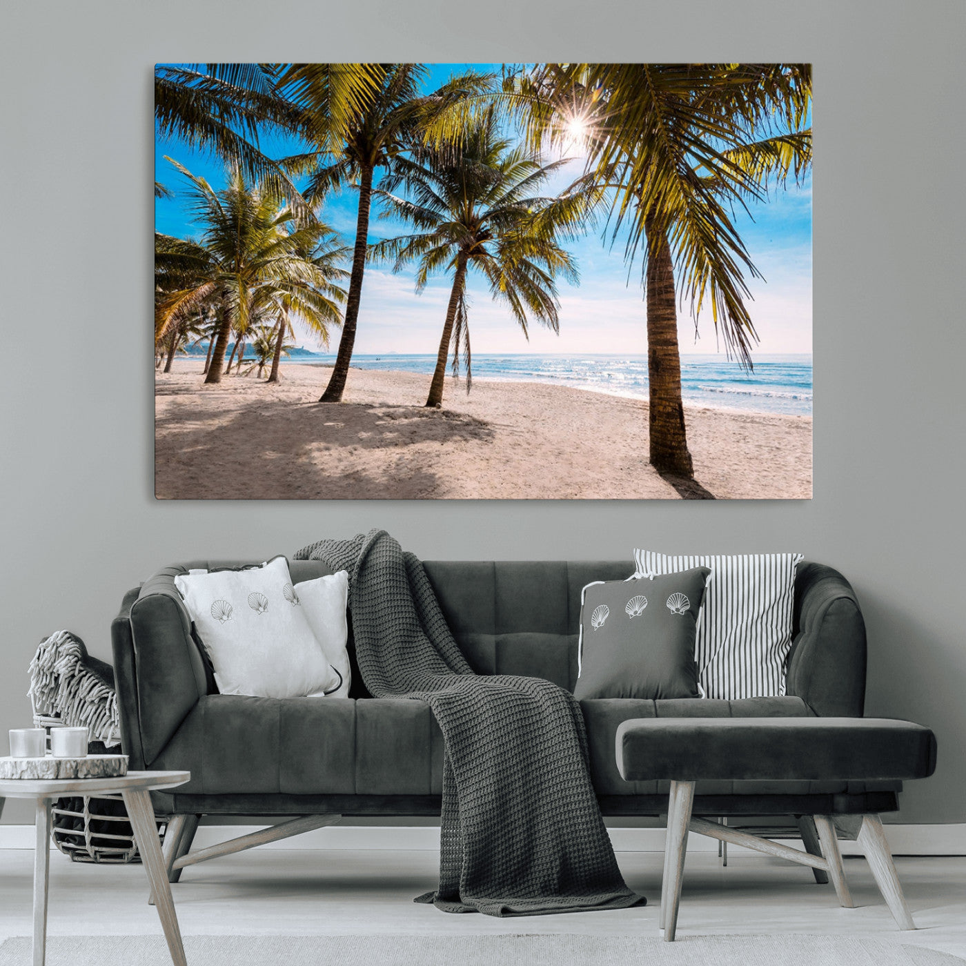 MGV-CV-36X24 - Palm Beach Tropical Island Wall Art Canvas Print
