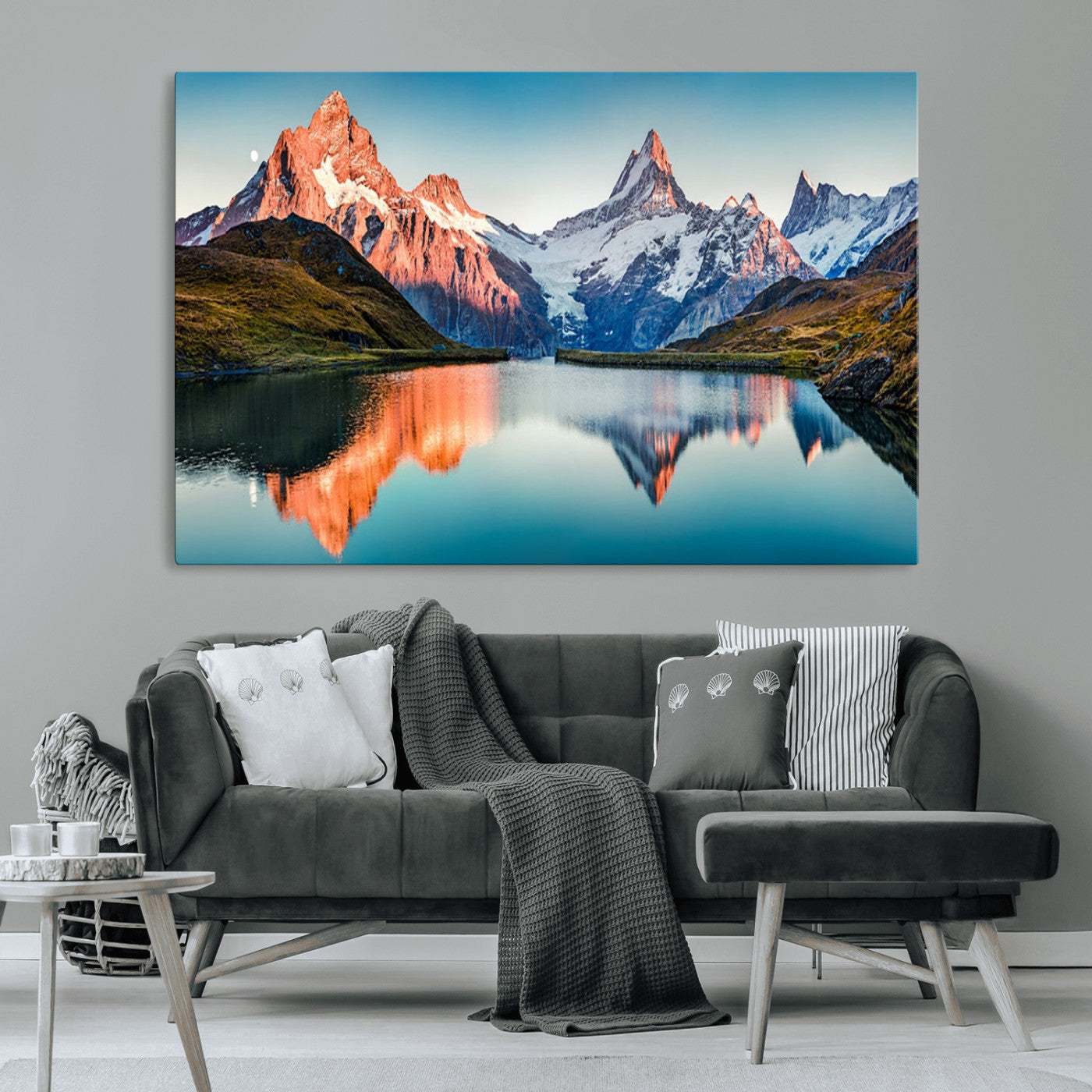 MGV-CV-36X24 - Landscape Mountain and Lake View Wall Art Canvas Print