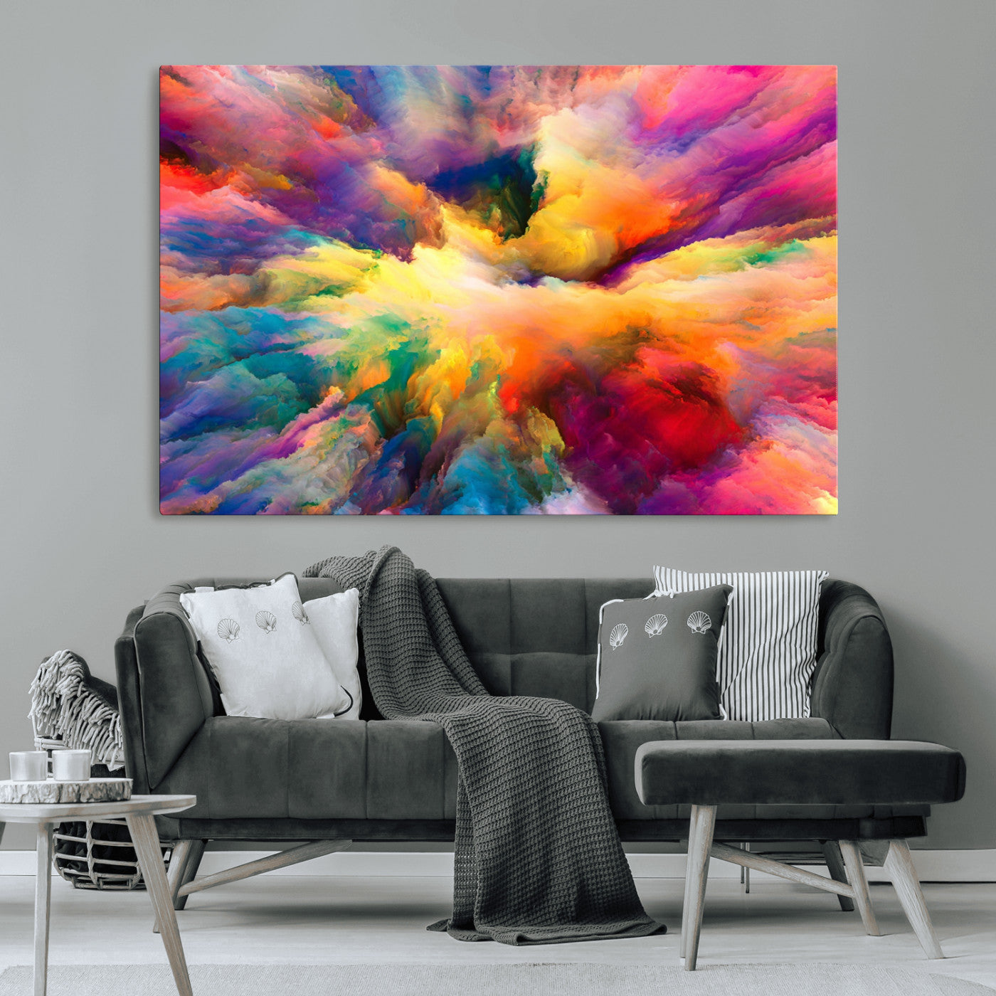 MGV-CV-36X24 - Blazing Vibrant Colors Cloud-like Wall Art Canvas Print