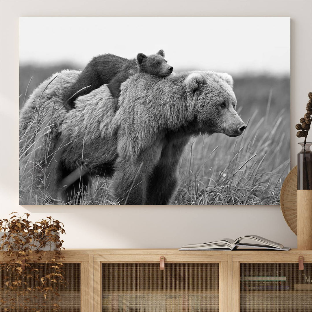 The Bear and Cub Wall Art Canvas is prominently displayed.