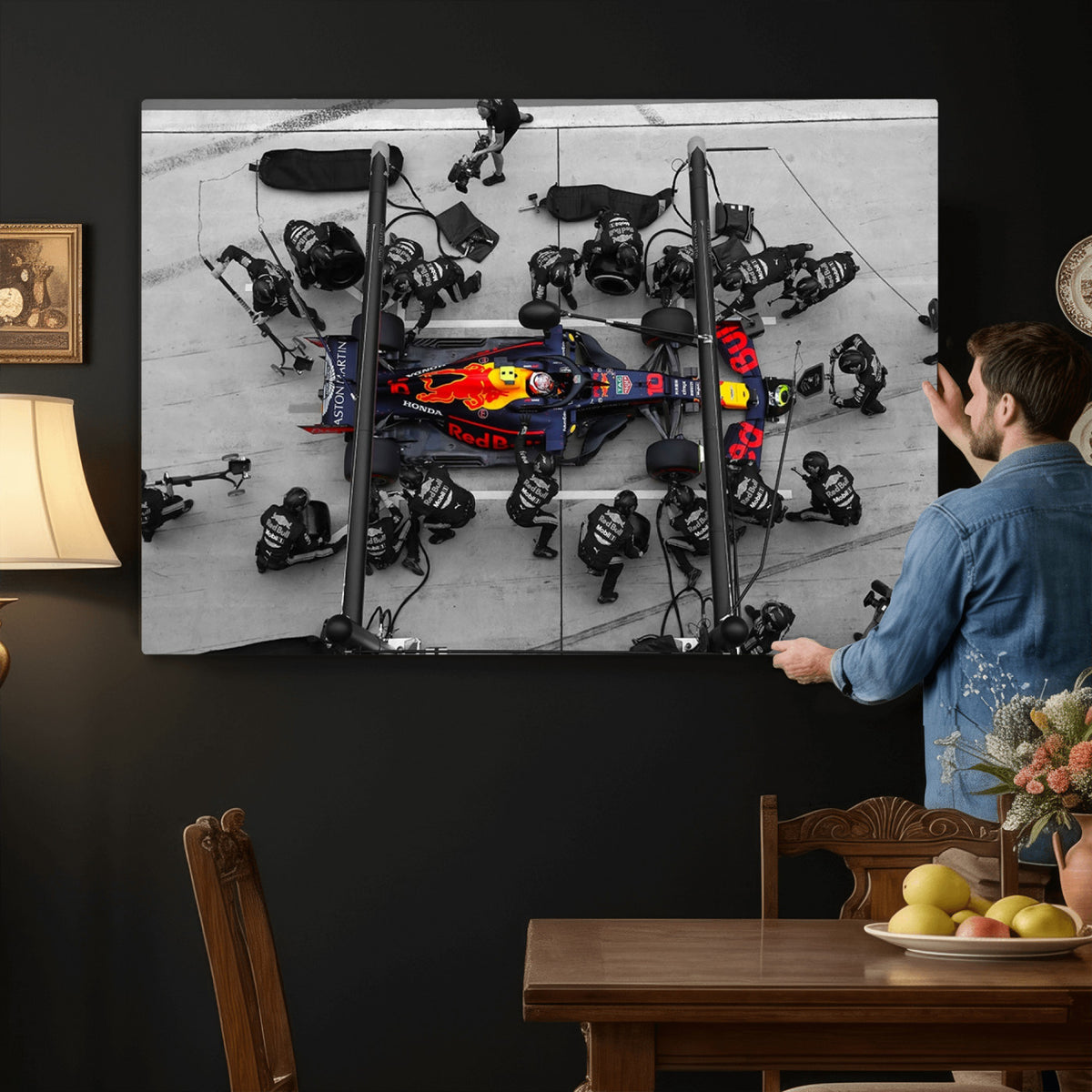 RedBull-MGV-CV-36X24 - Red Bull Formula 1 Canvas Wall Art Print