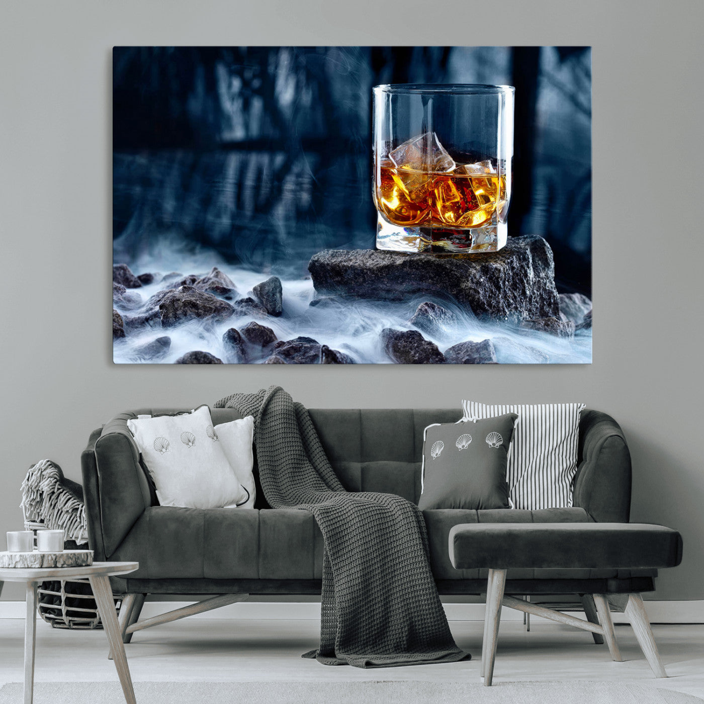 MGV-CV-36X24 - Whiskey Ice Wall Art Canvas Print