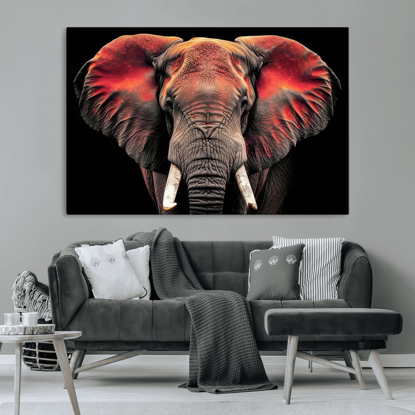 54719-MGV-CV-36X24-Elephant Wall Art Canvas Print