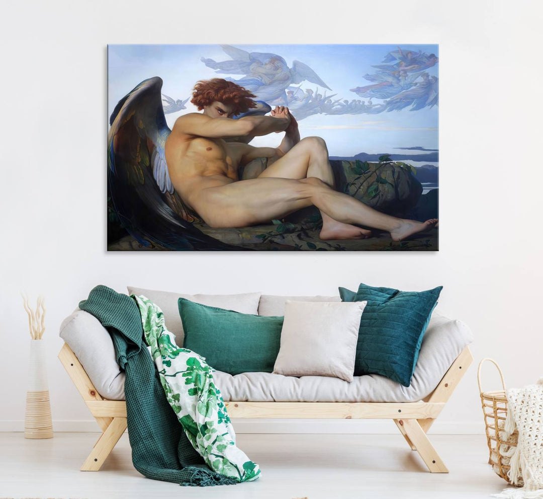 Fallen Angel Wall Art Canvas Print displayed above.