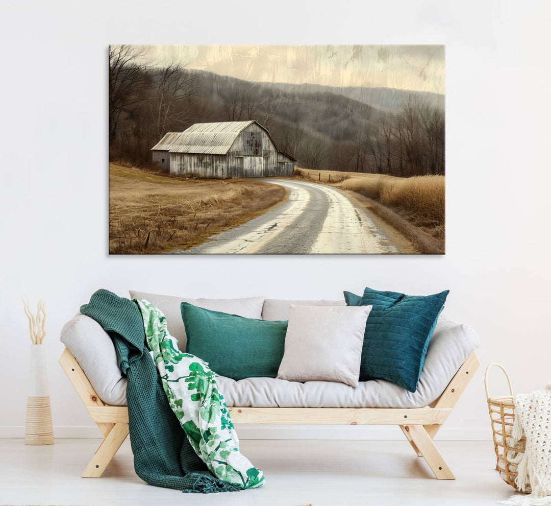 Vintage Barn for Farmhouse Wall Decor Canvas Print