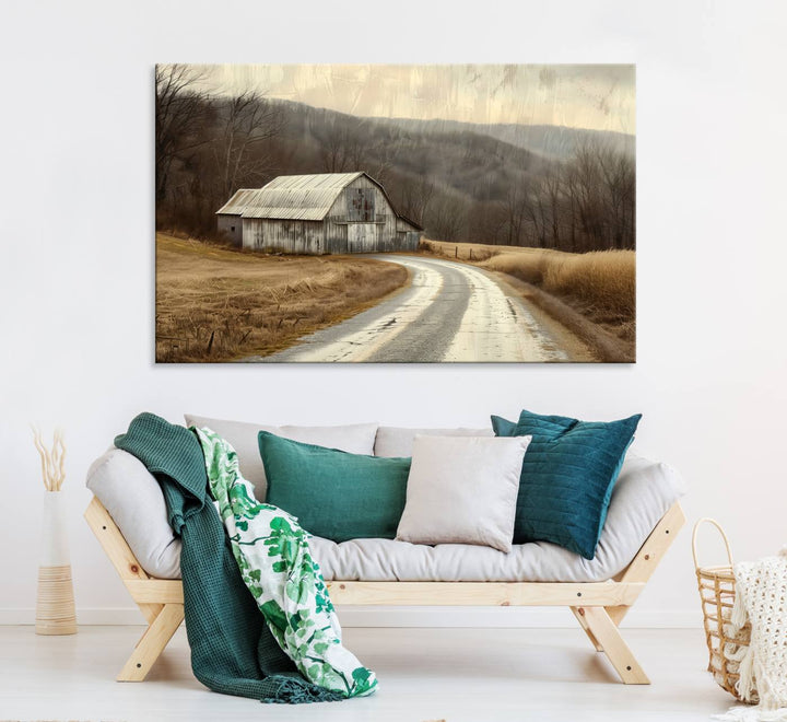 Vintage Barn for Farmhouse Wall Decor Canvas Print