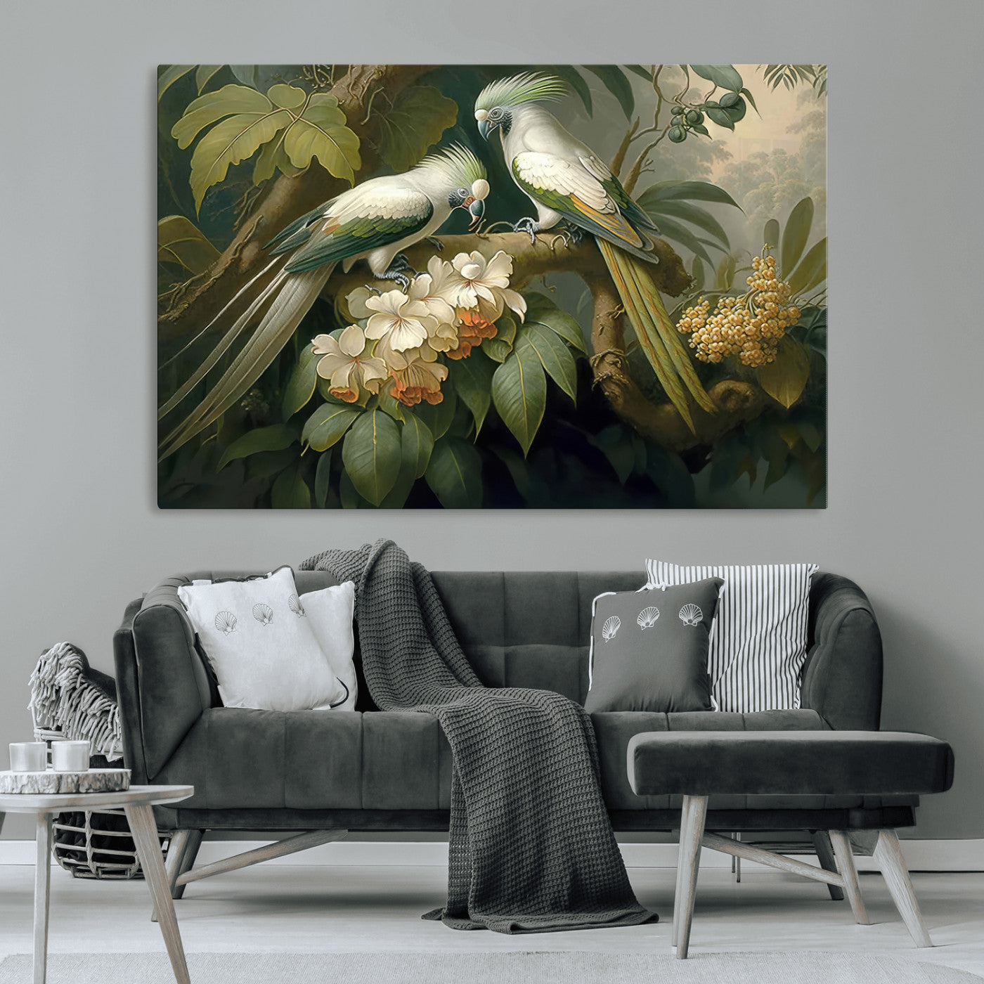 -Tropical Paradise Print Wall Art Stunning Artwork of a Parrot in a Lush Forest with Beautiful