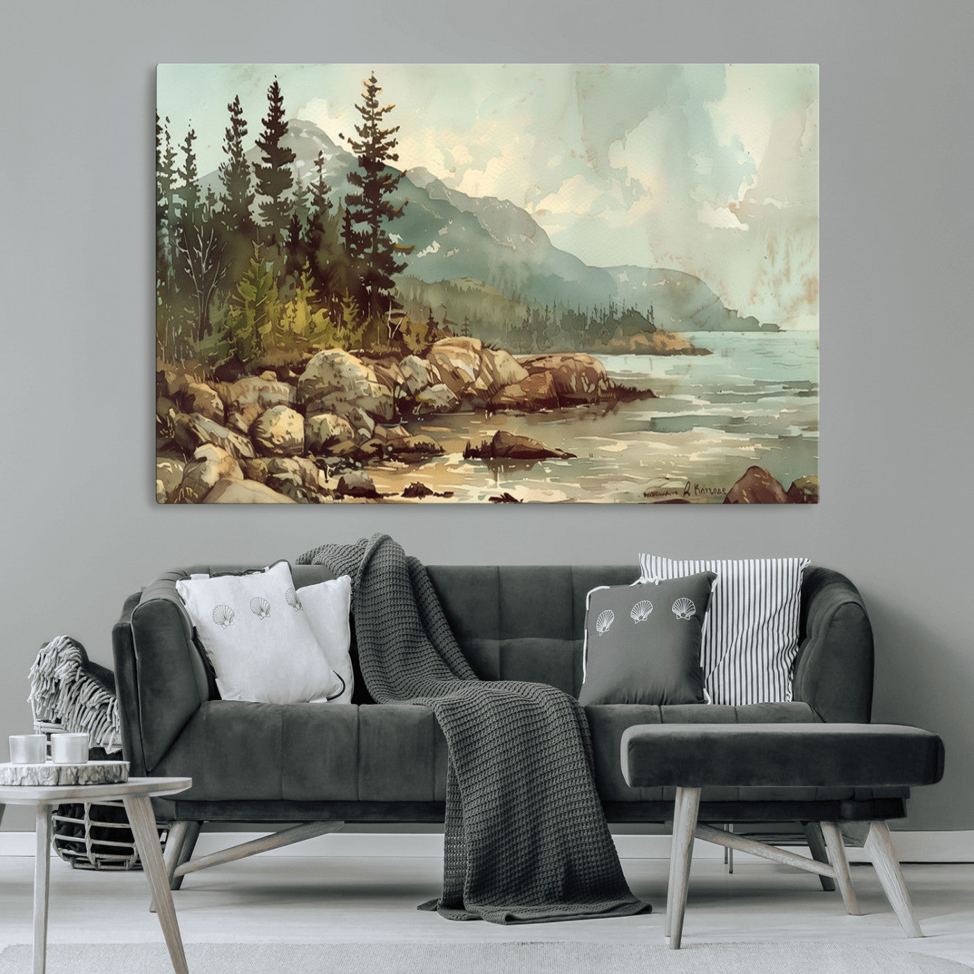 MGV-CV-36X24 - Abstract Acadia National Park Wall Art Canvas Print - Stunning 3-Panel Wall Art Canvas Print, Framed, Ready to Hang