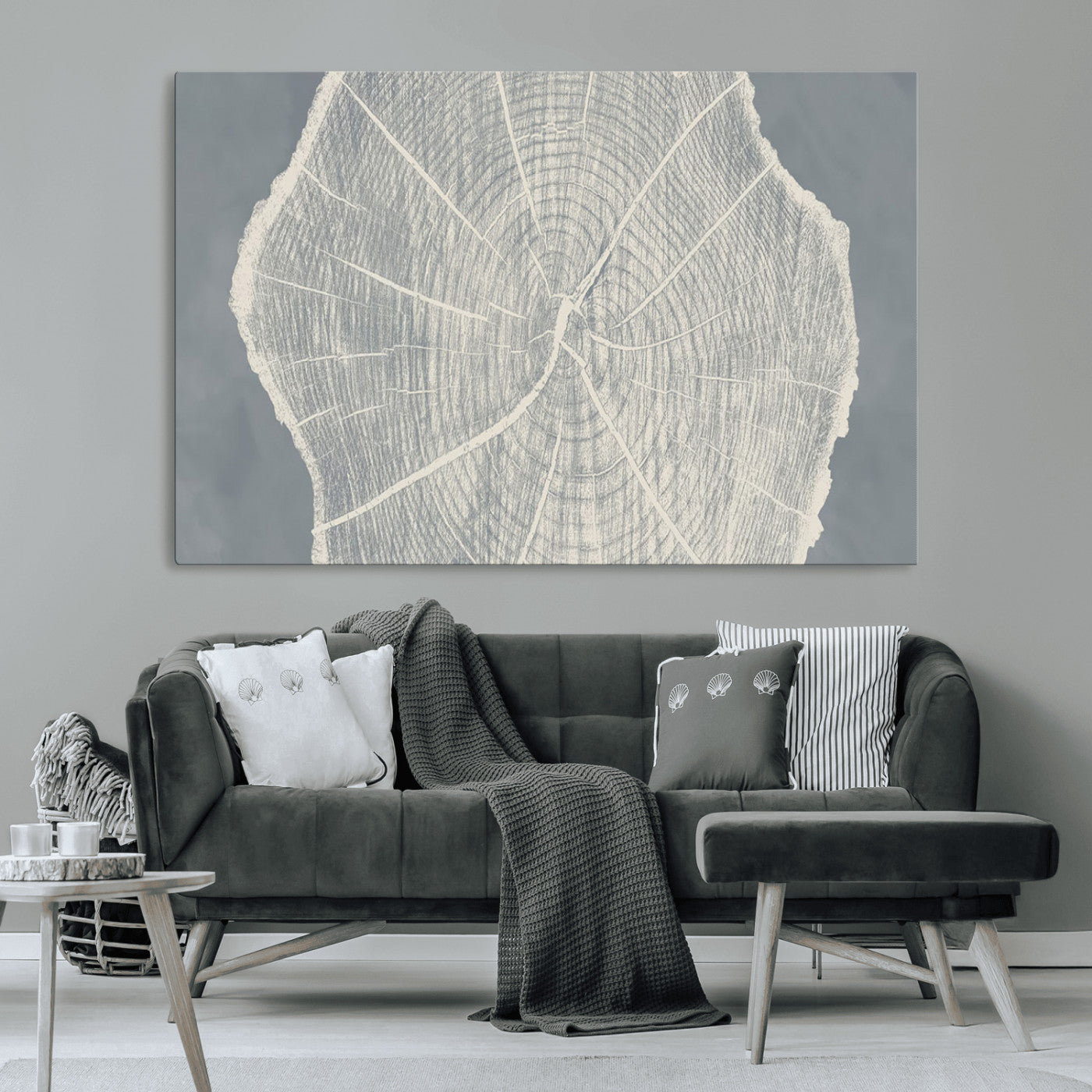 -Abstract Tree Ring Wall Art Canvas Print – Nature-Inspired, Ready to Hang, Modern Home Decor
