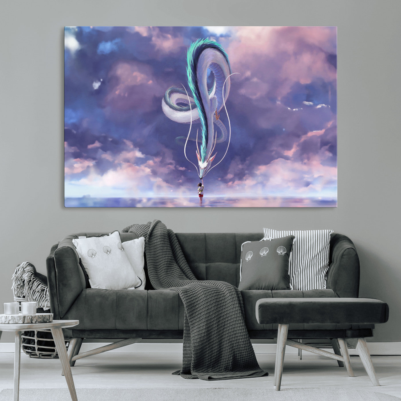 MGV-CV-36X24 - Spirited Away Haku and Chihiro Poster - Anime Lover - Hayao Miyazaki - Studio Ghibli Poster - Anime