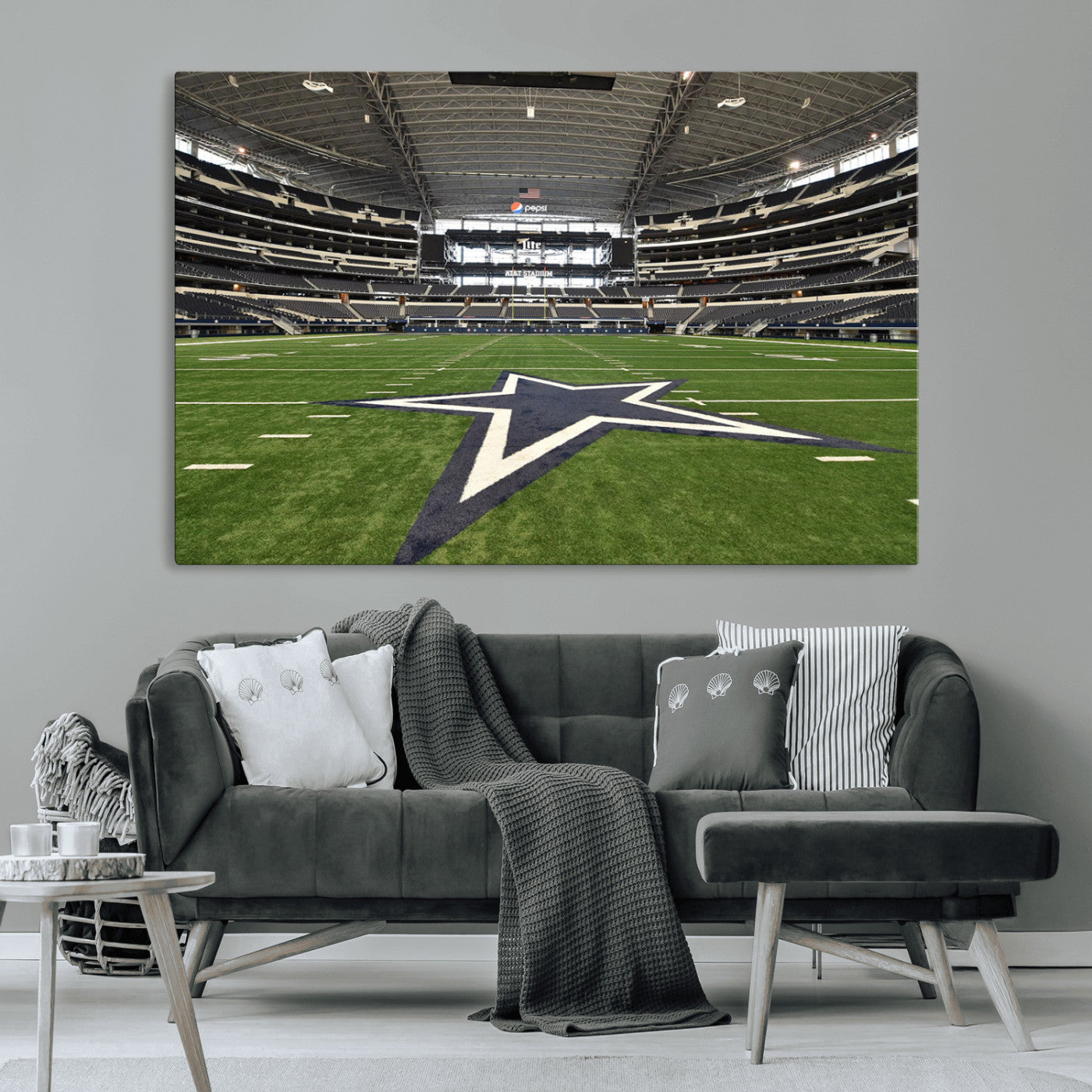 MGV-CV-36X24 - Dallas Cowboys Football Team Print - Arlington AT&T Stadium Wall Art Canvas Print