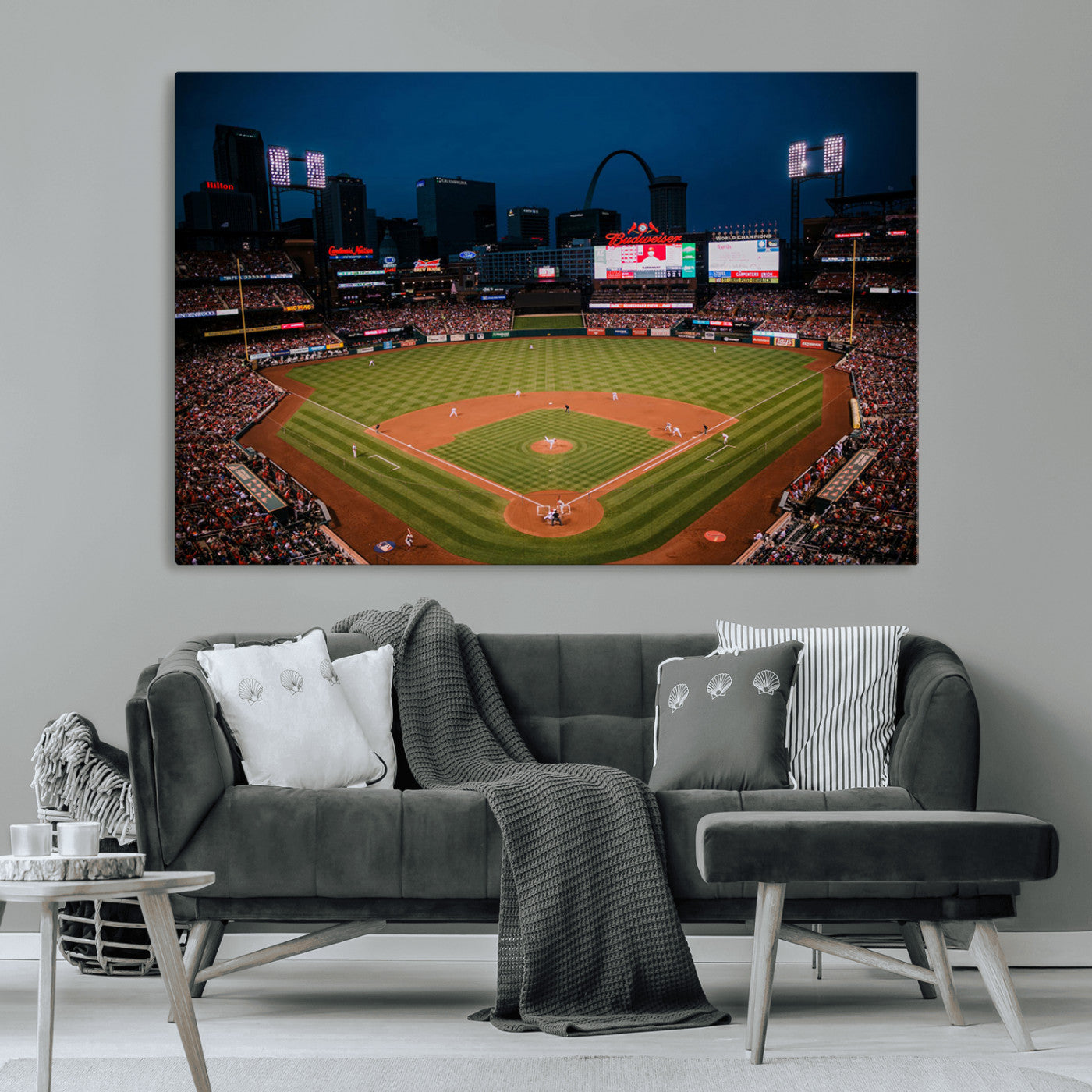 MGV-CV-36X24 - St. Louis Cardinals Baseball Team Print - Busch Stadium Wall Art Canvas Print