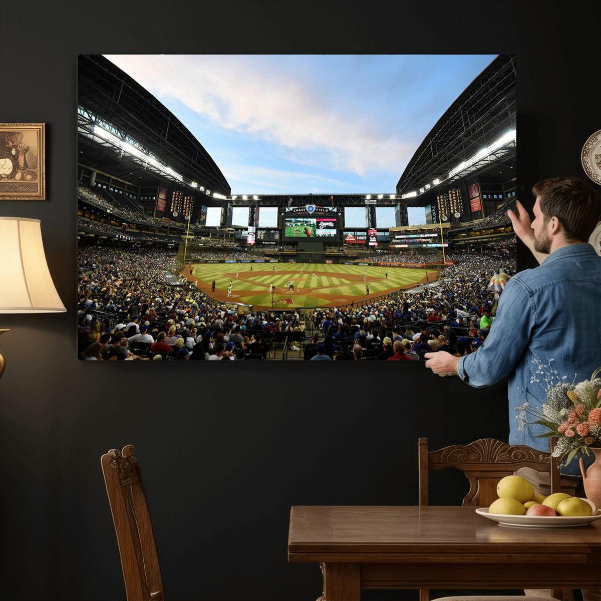 92672-MGV-CV-36X24 - Arizona Diamondbacks Team Print - Phoenix Chase Field