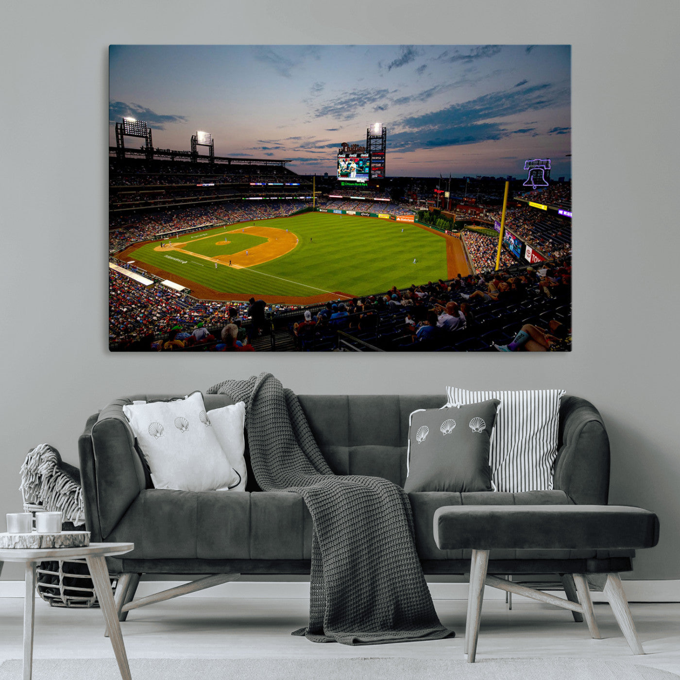 MGV-CV-36X24 - Philadelphia Phillies Baseball Team Print - Citizens Bank Park Stadium Wall Art Canvas Print