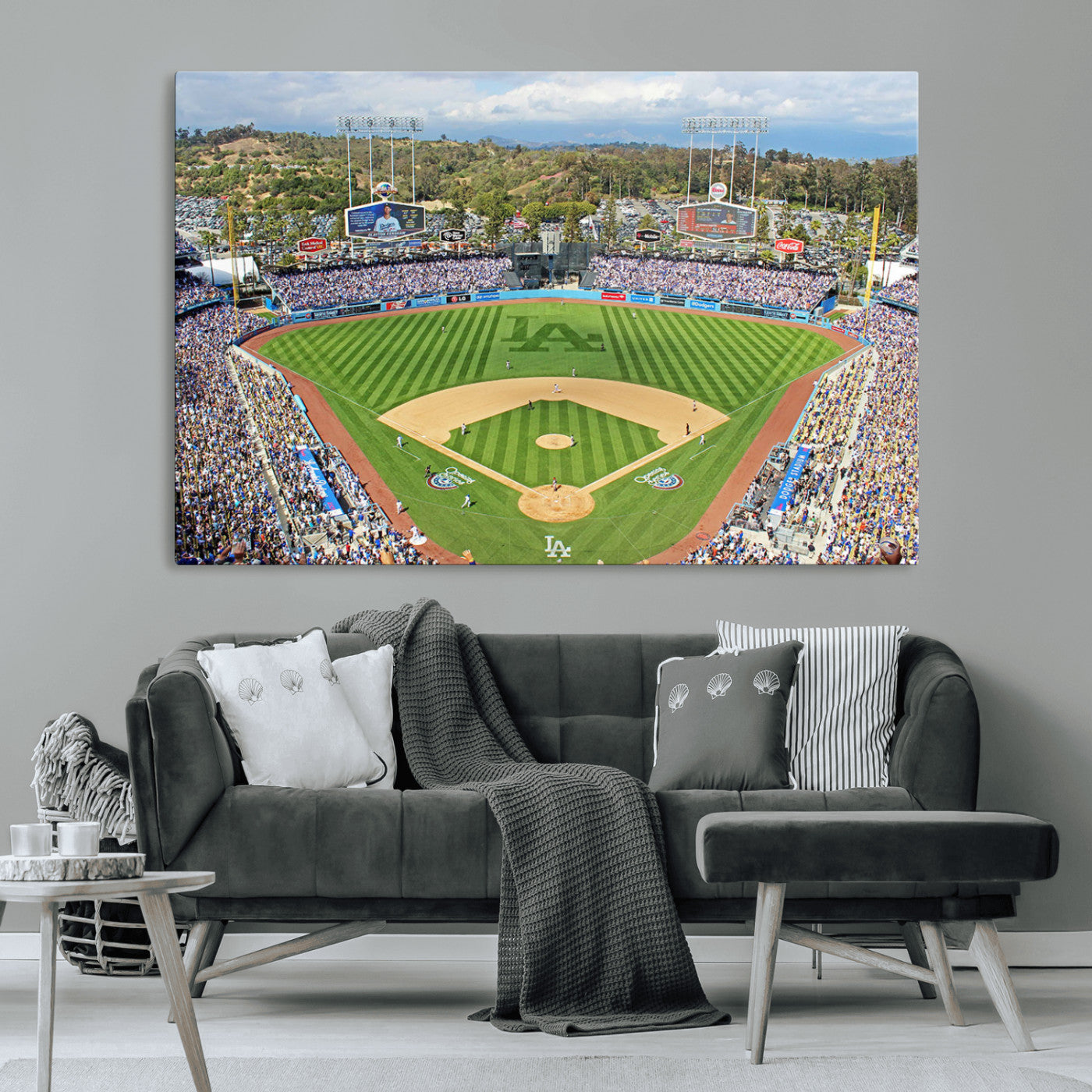 MGV-CV-36X24 - Citi Field Wall Art Print | 3-Panel New York Mets Baseball Stadium Canvas Print | Framed Sports Decor for Living Room, Man Cave, or Office