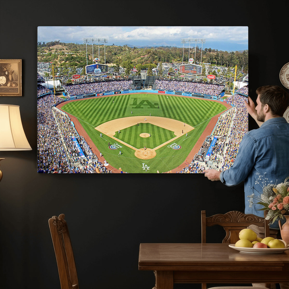 34760-MGV-CV-36X24 - Citi Field Wall Art Print | 3-Panel New York Mets Baseball Stadium Canvas Print