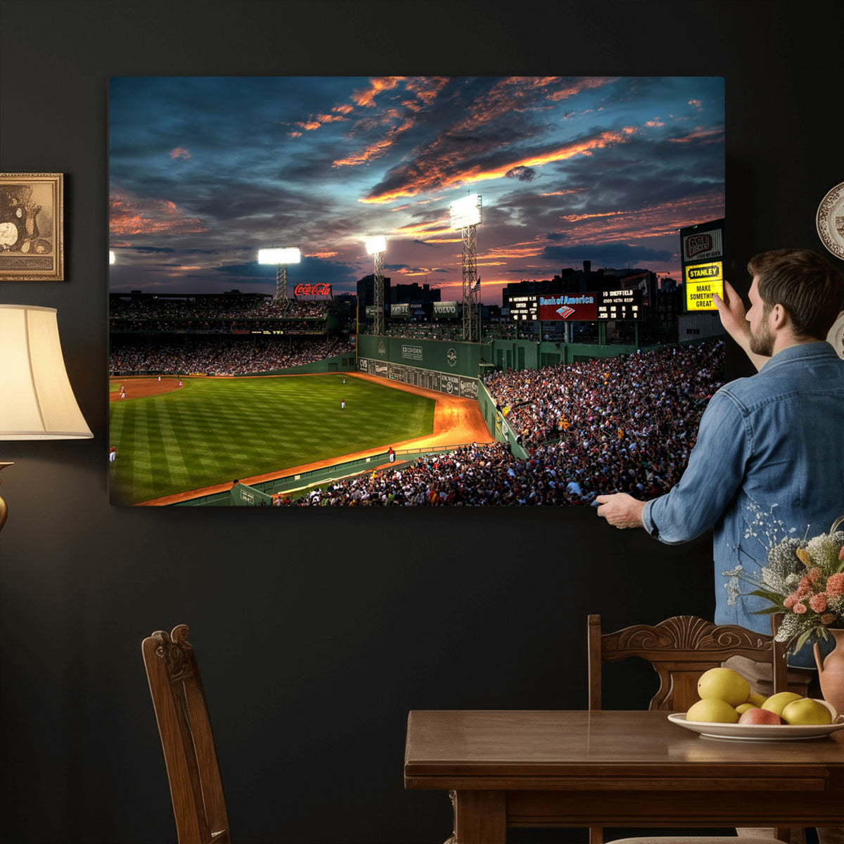 66781-MGV-CV-36X24 - Fenway Park Boston Massachusetts Stadium Wall Art Canvas Print