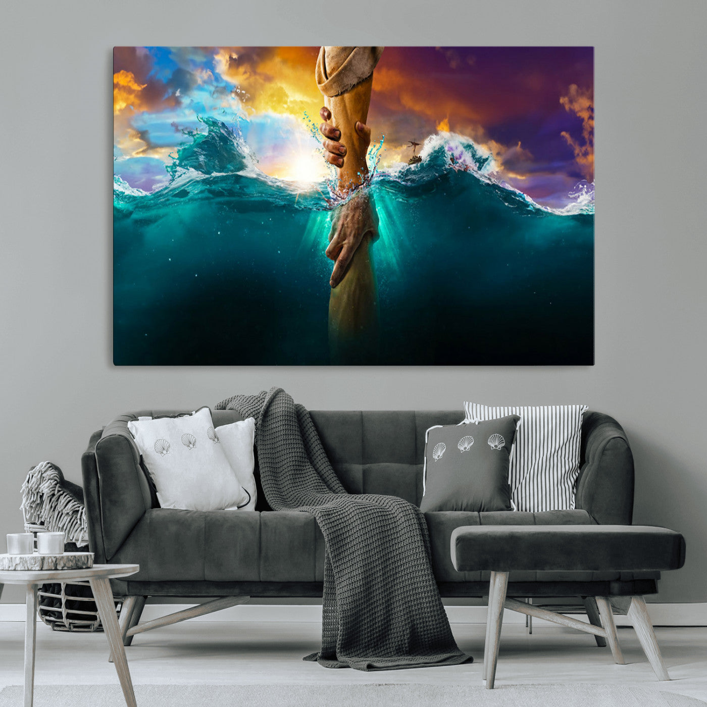 MGV-CV-36X24 - God Hand Wall Art Canvas Print