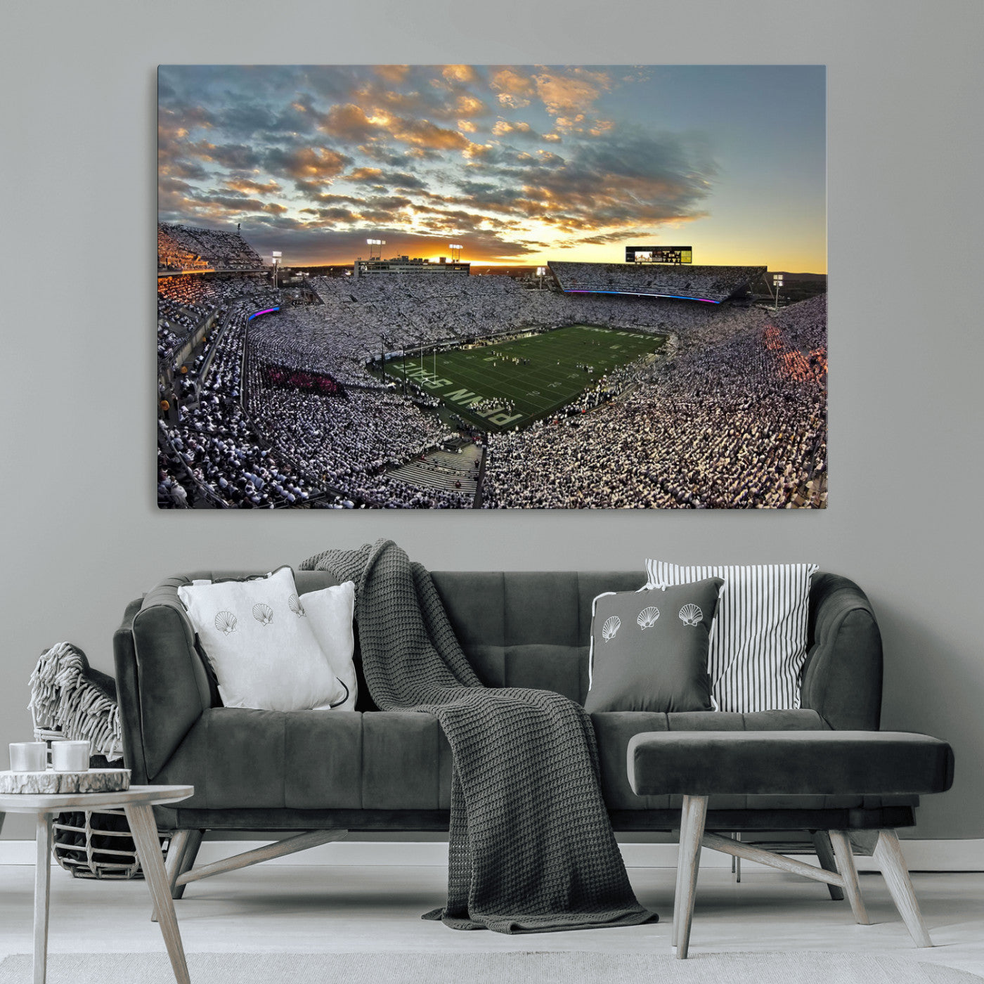 MGV-CV-36X24 - Beaver Stadium Wall Art - Penn State Stadium Wall Art | Penn Nittany Lions Football Match for Sport Room Decor