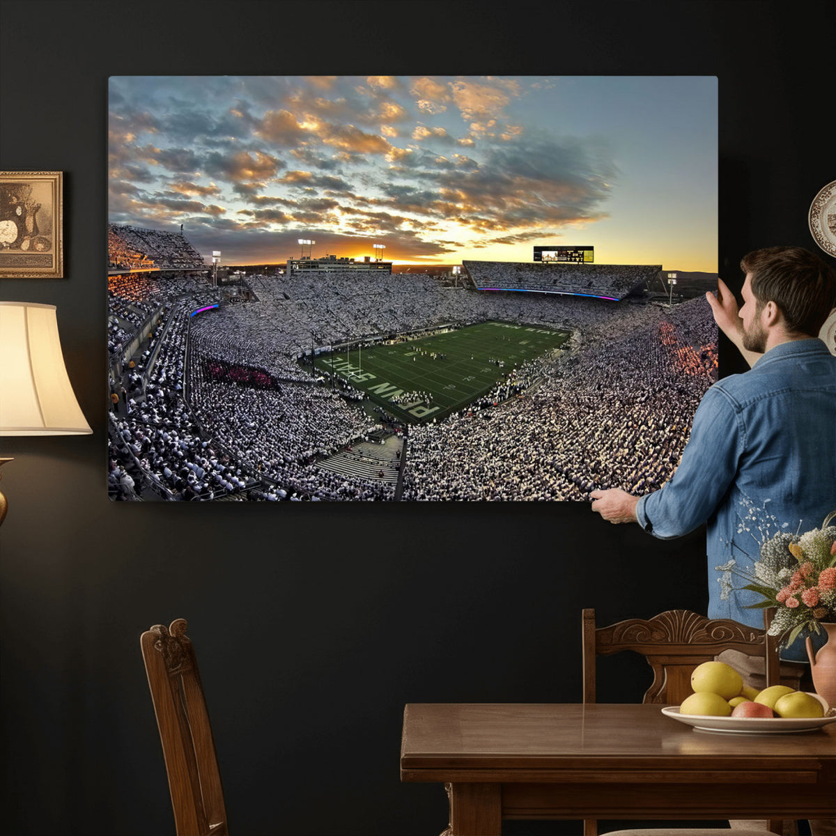 38807-MGV-CV-36X24 - Beaver Stadium Wall Art, Penn State Stadium Wall Art | Penn State Nittany Lions Football