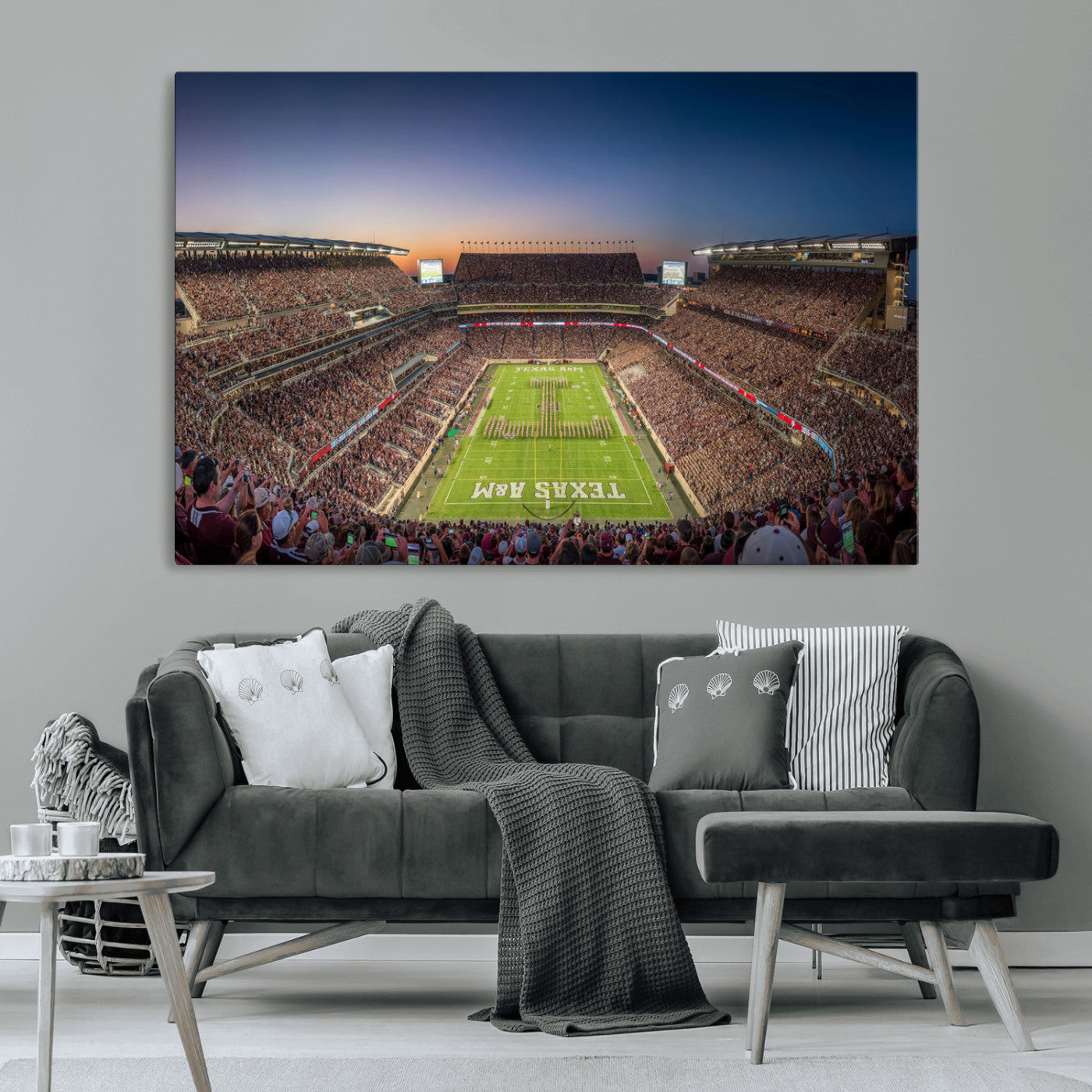 MGV-CV-36X24 - Kyle Field Wall Art Print | Large Texas A&M Aggies Football Canvas Print for Sports Enthusiasts | Framed, Ready-to-Hang Stadium Decor