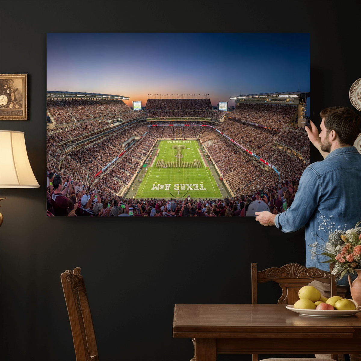 17421-MGV-CV-36X24 - Kyle Field Wall Art Print | Large Texas A&M Aggies Football Canvas Print for Sports Enthusiasts |