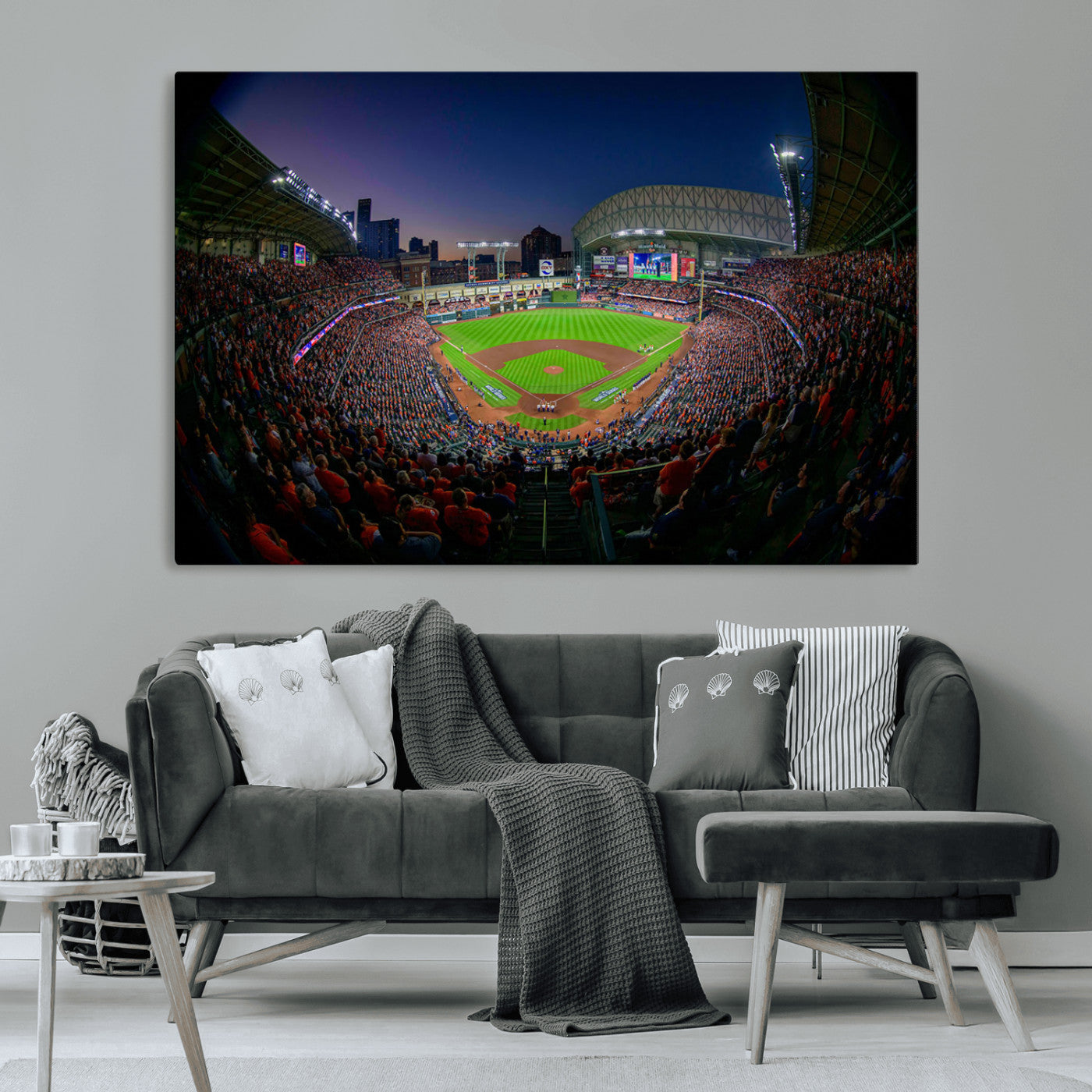 MGV-CV-36X24 - Houston Astros Baseball Team Print - Houston Minute Maid Park Stadium Wall Art Canvas Print
