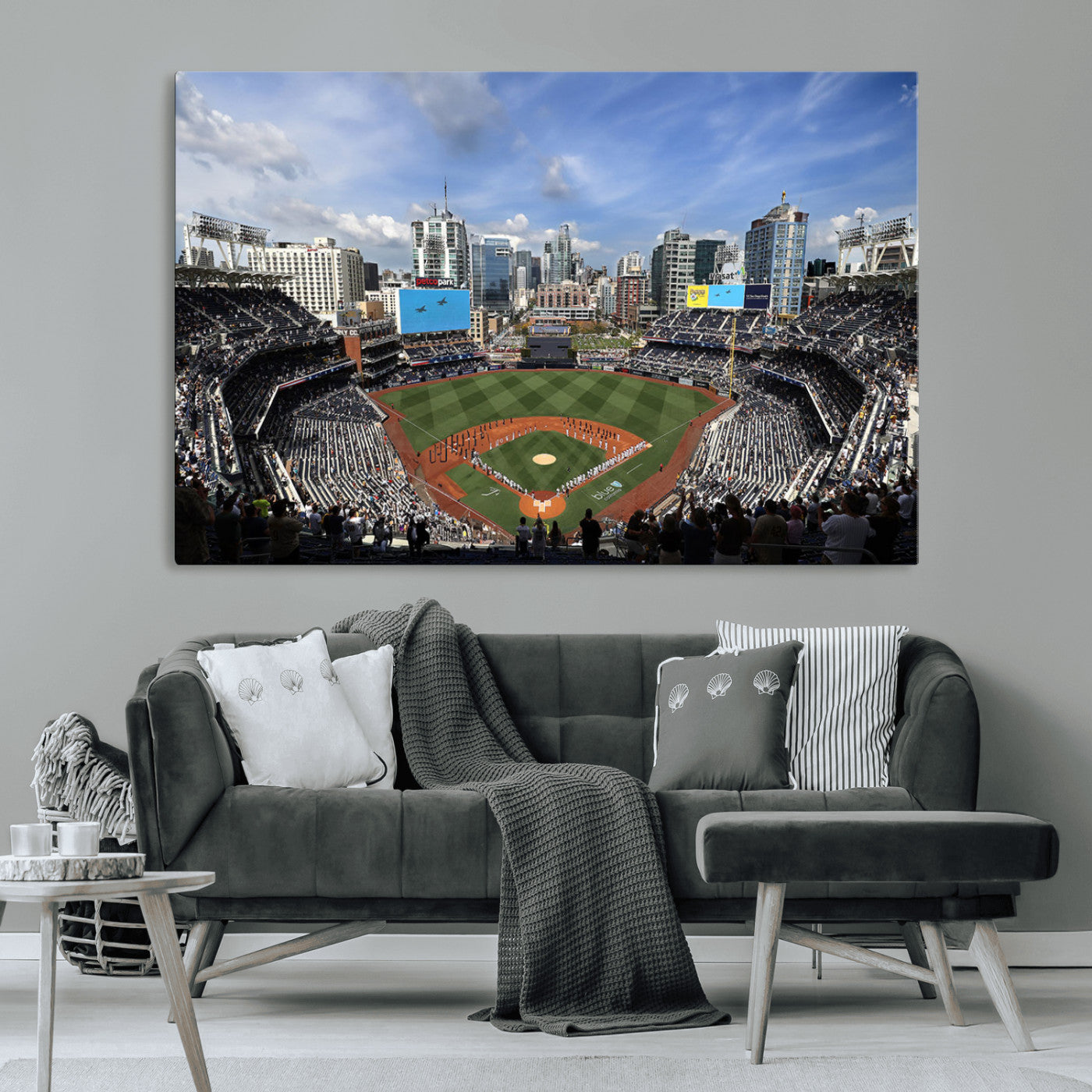 MGV-CV-36X24 - San Diego Padres Baseball Team Print - Petco Park Stadium Wall Art Canvas Print