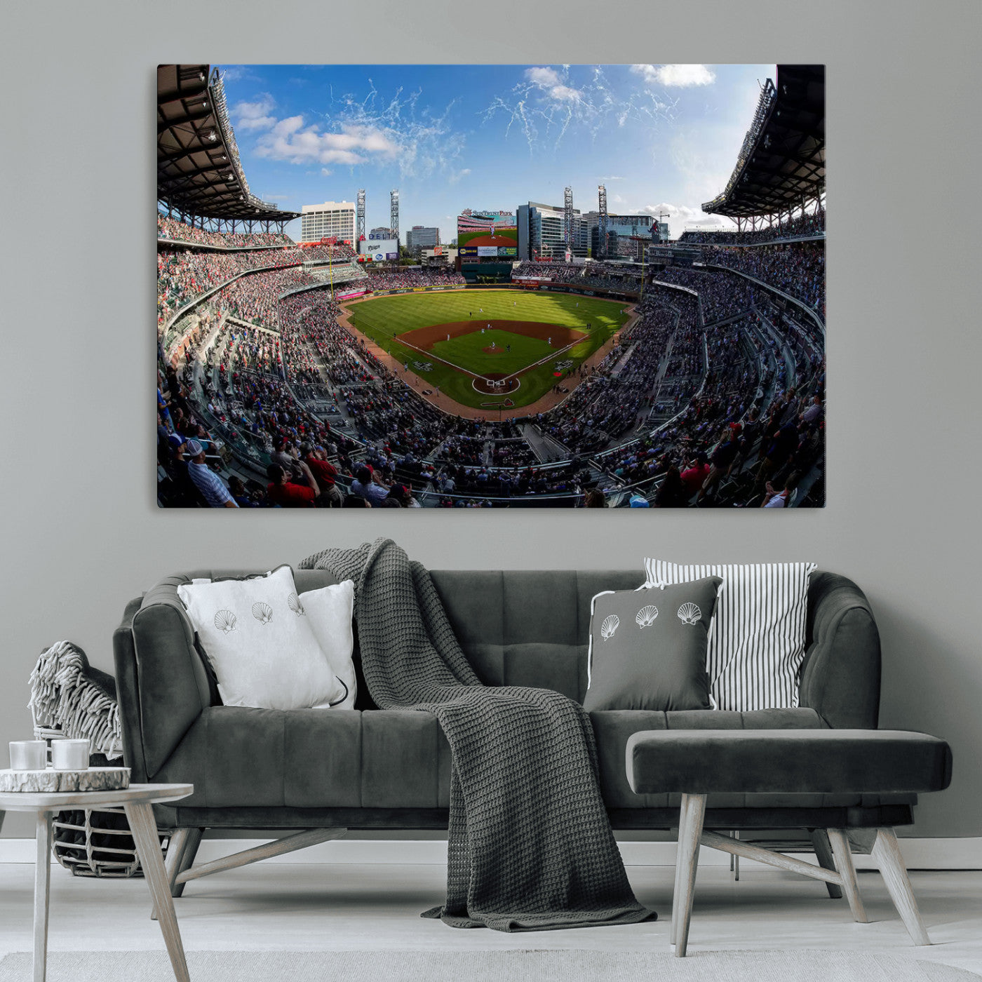 MGV-CV-36X24 - Truist Park Stadium Triple Canvas Wall Art - Atlanta Braves Game Day Exclusive Decor