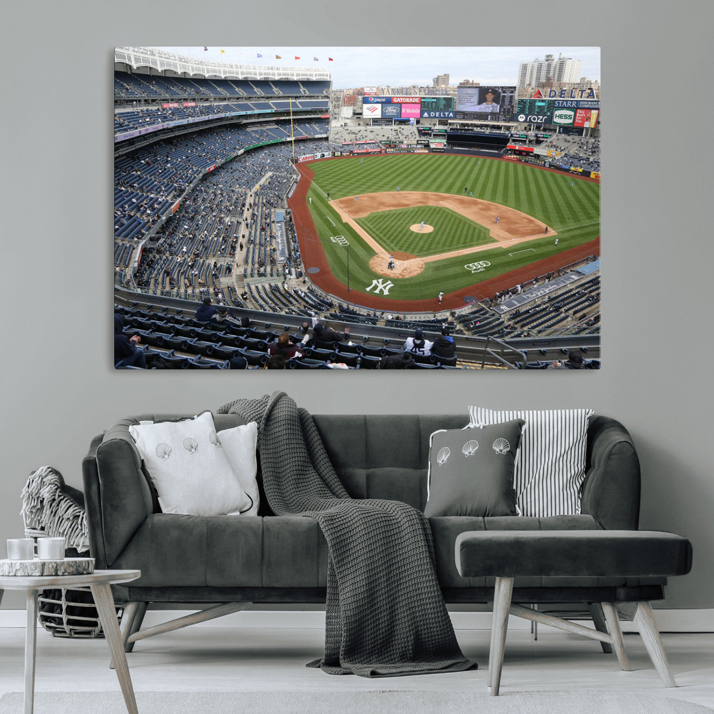 MGV-CV-36X24 - New York Yankees Baseball Team Print - Yankee Stadium Wall Art Canvas Print