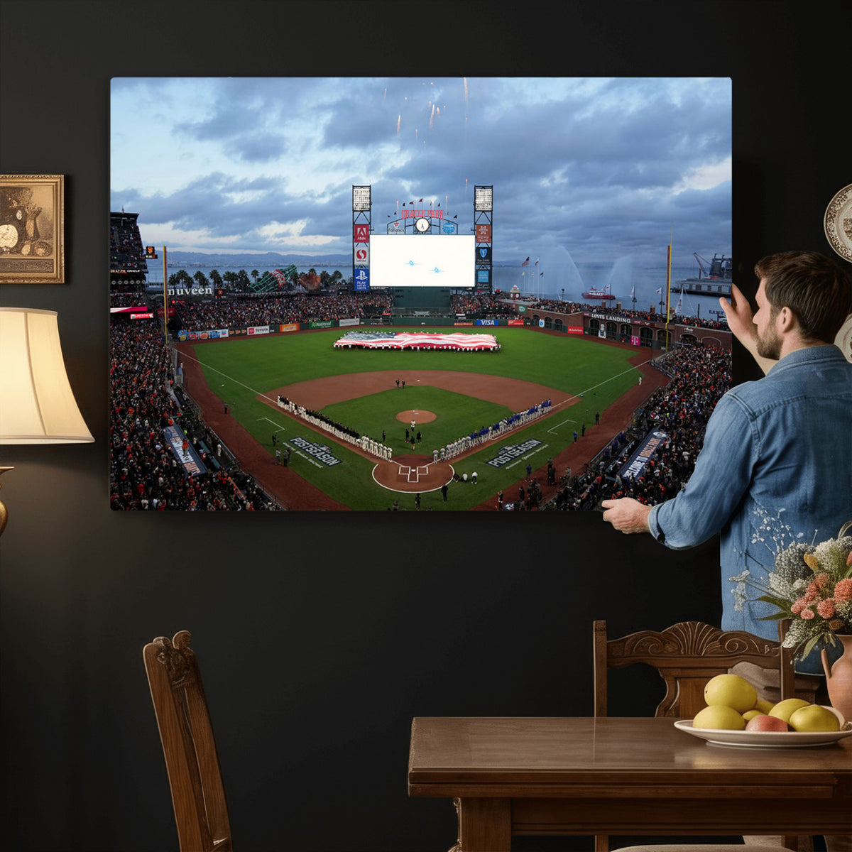 44631-MGV-CV-36X24 - Oracle Park San Francisco Giants Wall Art | Oracle Park Stadium Canvas Print