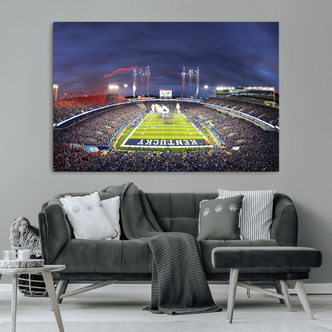 MGV-CV-36X24 - Kroger Field Canvas Wall Art - Kentucky Stadium Wall Art Print - Sunset Football Stadium Wall Decor