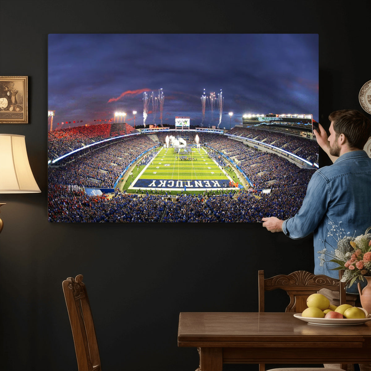 26008-MGV-CV-36X24 - Kroger Field Canvas Wall Art, Kentucky Stadium Wall Art