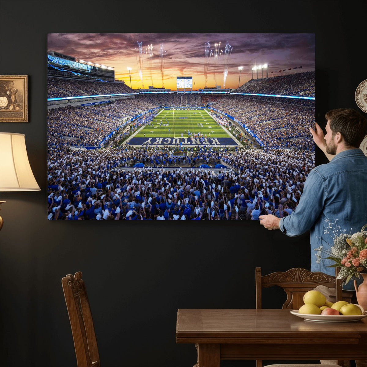 78524-MGV-CV-36X24 - Kroger Field Wall Art Print, Kentucky Stadium Wall Art