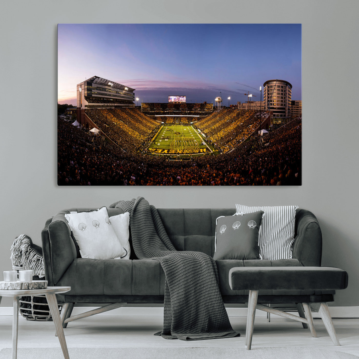 MGV-CV-36X24 - Iowa Hawkeyes Kinnick Stadium Wall Art Canvas Print, Framed Iowa Hawkeyes Kinnick Stadium Canvas