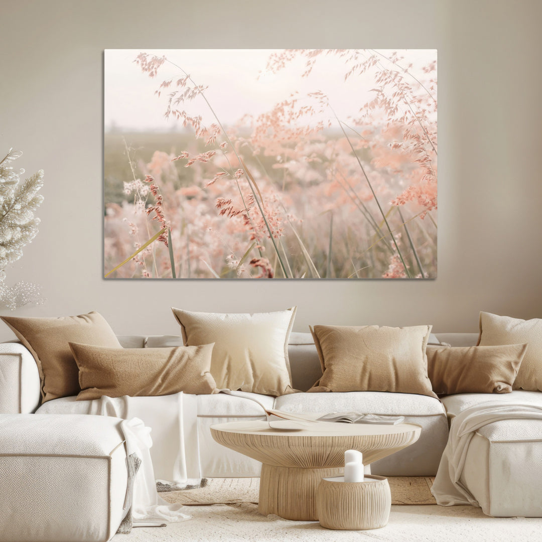 Pastel Grasses Wall Art Canvas Print