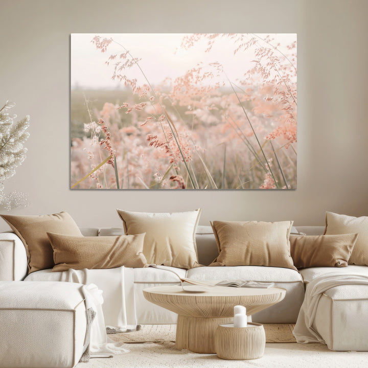 Pastel Grasses Wall Art Canvas Print
