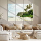 Relaxing Beach Wall Art Canvas Print, Framed Ocean View Art Picture Print, Coastal Serenity Perfect Tropical Coastal Decor Artwork